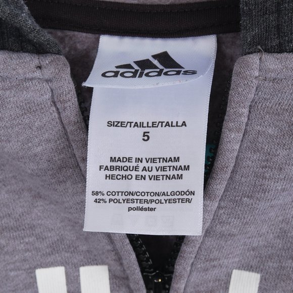 Adidas Zip Up Sweatshirt Boy's 5 - Picture 4 of 4